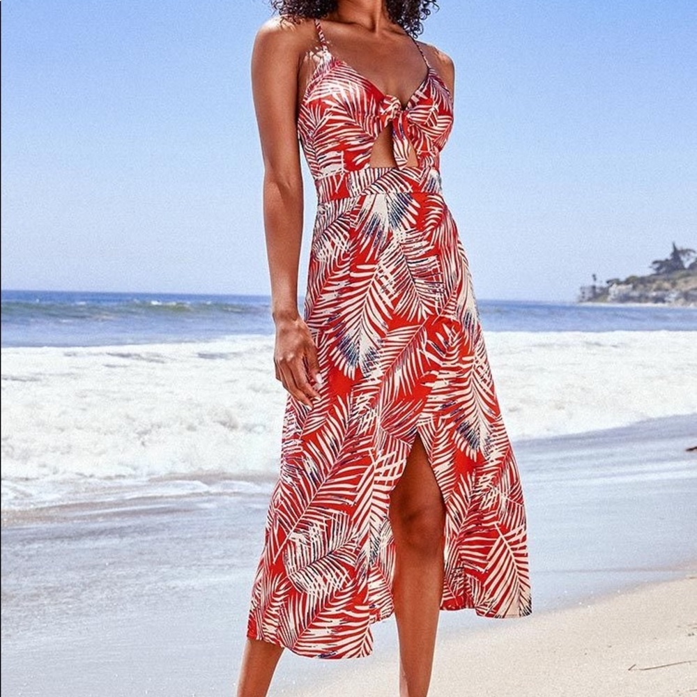 Cupshe Reagan Tropical Knot Dress